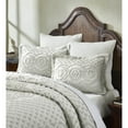 thumbnail image 2 of Better Trends Euro Sham Pillowcase For Bedspread 100% Cotton 1 Pack 26" x 26" Ultra Soft Waffle Weave Medallion Design Decorative Case Covers for Bed Heirloom Collection (Ivory), 2 of 5