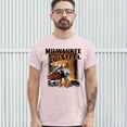 thumbnail image 3 of Tee Hunt Milwaukee Steel T-shirt Route 66 Motorcycle Chopper Bobber Biker Men's Tee, Light Pink, 4X-Large, 3 of 5