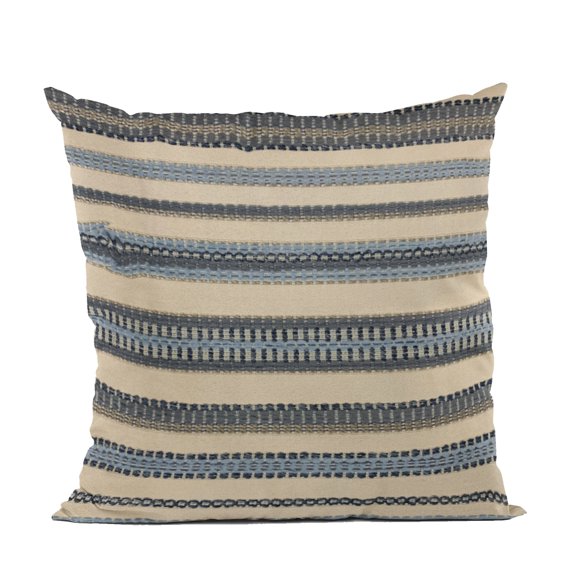 Plutus Marques Bleu, Beige Plutus Lanes Coussin de Luxe 12 Po x 20 Po, Double Face 12 Pouces x 20 Pouces
