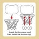 thumbnail image 2 of Bonito juego de cestas con forma de gato Panda, juguetes de pelota para niño para ducha de baño (aro de gato), 2 of 4