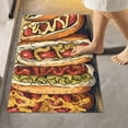 thumbnail image 2 of Dreamtimes Bathroom Rug Toiletry Mat Set Drawing Hot Dog Print, Soft Absorbent Bath Rug and U-Shaped Contour Toilet Rug, Non-Slip Bath Carpet Bath Mats for Bathroom 17.3"x13.4"+23.6"x15.7", 2 of 5