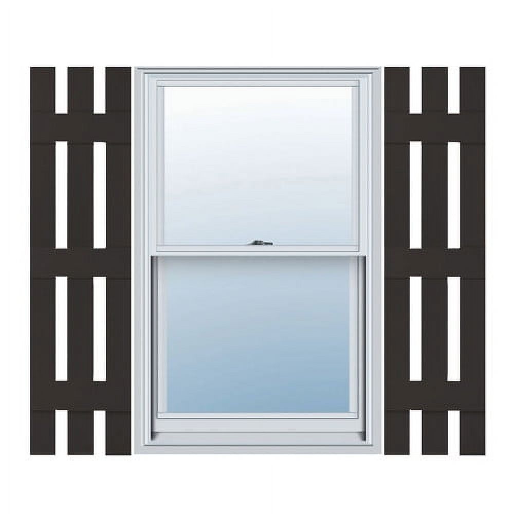 12"W x 51"H Lifetime Vinyl, Standard Three Board Spaced, Board-n-Batten Shutters, w/Installation Shutter-Lok's & Matching Screws (Per Pair), Classic Blue