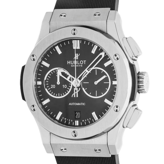 Pre-Owned Hublot Classic Fusion Chronograph 541.NX.1170.LR 42MM Black Dial With Rubber Bracelet