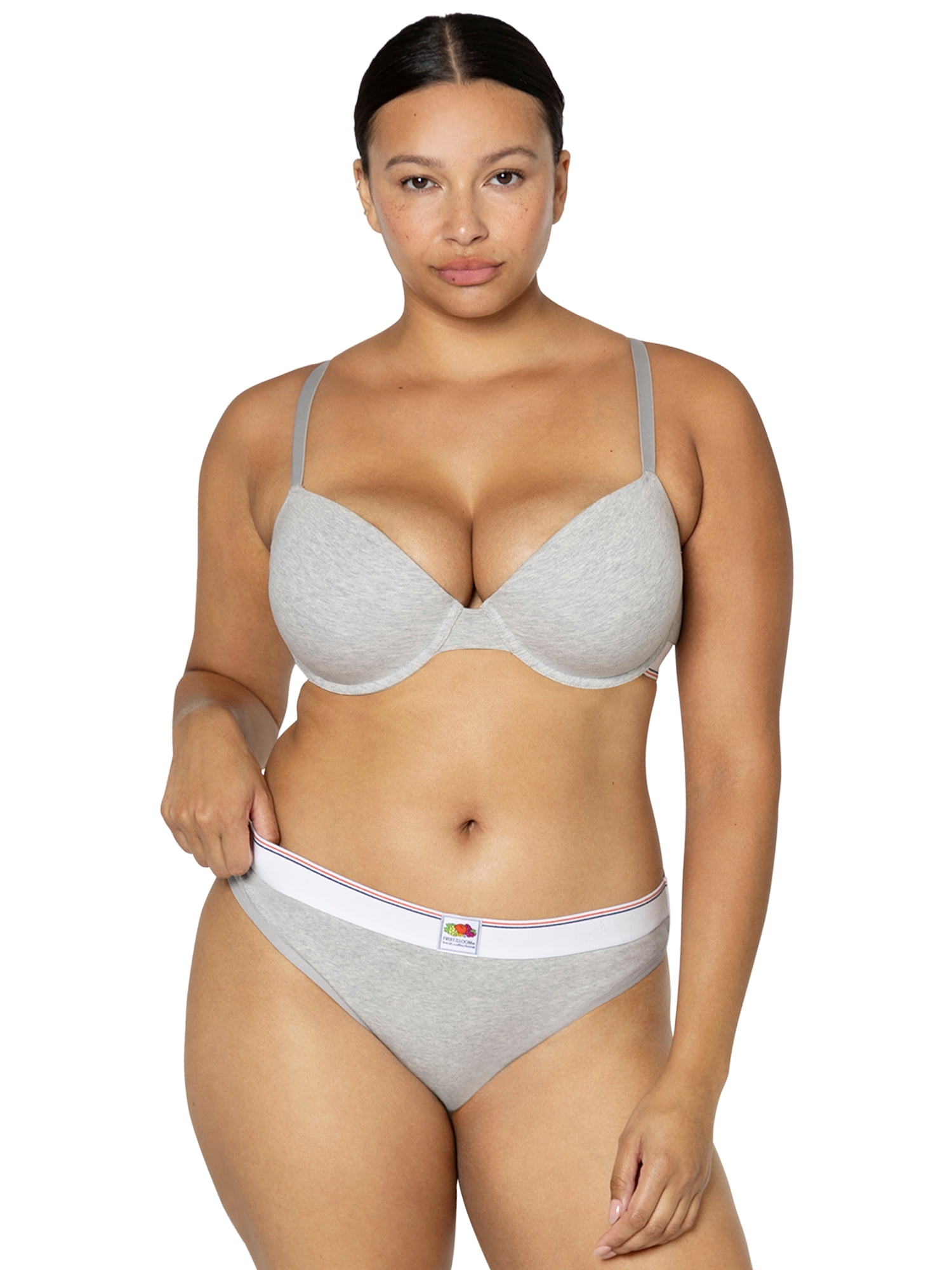 fresh collection by Fruit of the Loom Women's Cotton Thong 2-pack