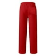 thumbnail image 4 of GBSYEWXS Child Boys Casual Pants Size 7-8 Years Outdoor Solid Color Comfortable Straight-Leg Red Trousers, 4 of 5