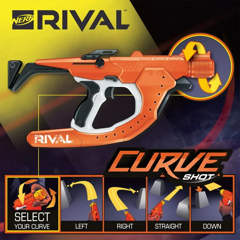 Nerf Rival Curve Shot Sideswipe XXI-1200 Blaster with 12 Nerf Rival Curve Shot Sideswipe XXI-1200 Blaster with 12