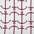 thumbnail image 2 of 16" x 16" Simply Daisy Anchor Pattern Indoor/Outdoor Pillow, Maroon Red Qty 1, 2 of 6