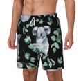 thumbnail image 2 of Balery Cartoon Koala Bear Mens Swim Trunks Swim Shorts for Men Quick Dry Inseam Beach Shorts with Compression Liner Pocket-XX-Large, 2 of 9