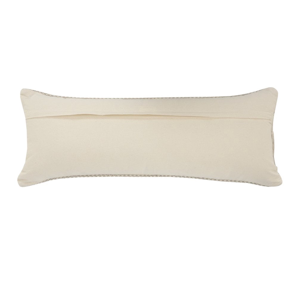 LR Home Ox Bay Hand-Woven Tan/Cream Stripe All-Natural Cotton Pillow Cover