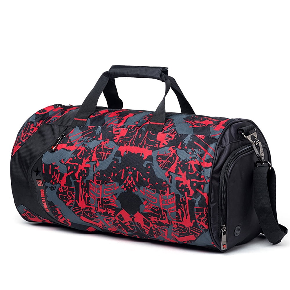 Elephant And Dog Sports Gym Bag with Shoes Compartment Travel Duffel Bag for Men and Women