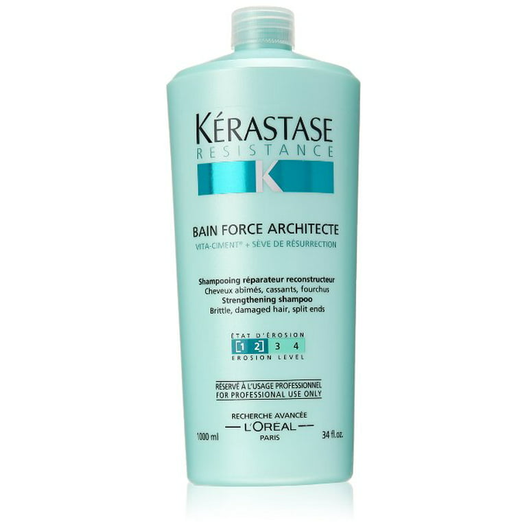 Kerastase Bain Force Acrchitecte Strengthening Shampoo 1000ml 34oz PRO - Walmart.com