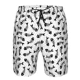 thumbnail image 3 of Sikiie Shorts de Plage pour Hommes à Imprimé Os de Poisson, Shorts à Séchage Rapide Haute Élasticité - avec Cordon et Poches Antidérapantes, Adaptés pour la Plage, le Sport, les Vacances-TG, 3 of 6