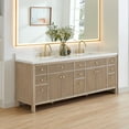 thumbnail image 2 of Cerrito 84" Wood Vanity in Nature Oak Engineered Stone Top no Mirror, 2 of 15
