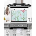 thumbnail image 5 of nqOlkjepod Large Induction Cooktop Protector Mat 31"x24", Blue Pink Green Floral Stove Top Covers for Electric Stove, Seasonal Botanical Blooms Stove Burner Cover Mats, Glass Top Stove Cover, 5 of 8
