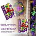 thumbnail image 4 of Mardi Gras Garden Flag, Crawfish Mask Fleur De Lis New Orleans Carnival Yard Decor, Purple Green Yellow Beads, 12 x 18, 4 of 5