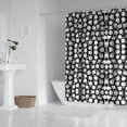 thumbnail image 2 of Black Daisy Flower Pattern Shower Curtain 72"x72" ,Bathroom Decorative Shower Curtains Set with 12 Hooks,Modern Waterproof Washable Shower Curtain, 2 of 6