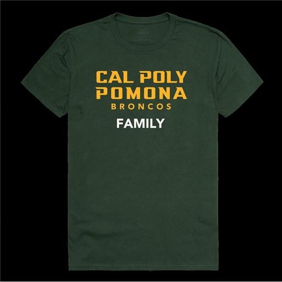 W Republic 571-201-FOR-05 California Polytechnic State University Pomona Broncos Family T-Shirt, Forest Green - 2XL