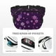 thumbnail image 5 of Fotbe Purple Snow Flakes Cangurera Cuadrada con Estampado de Doble Capa, Bolsa de Cintura Ajustable Mini para Hombres y Mujeres, 5 of 9