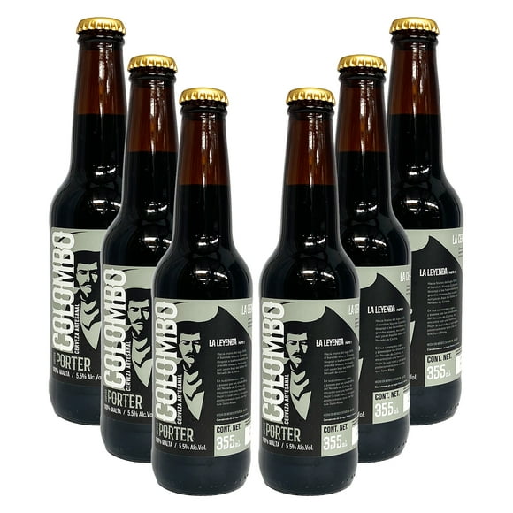 Six Pack Cerveza Artesanal Colombo Coffee Porter 355 ml Colombo Coffee Porter