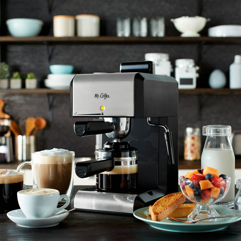 Mr. Coffee Espresso, Cappuccino And Latte Maker, 11-1/2 x 8-7/16, Black