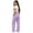 Purple, variant on Shadoumai Girls' Soft Knit Everyday Leggings Comfortable Solid Color Tapered Fit Joggers Joggers With Elastic Waistband For Girls Daily Wear,Girl Uniform Pants 7-8 Years