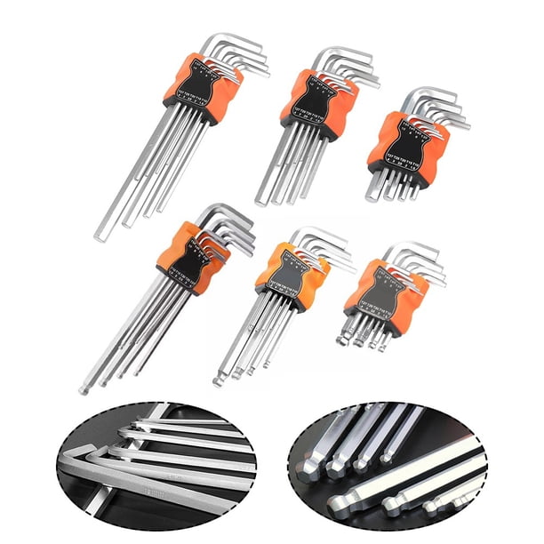 Set De Clés Hexagonales En L – Double Extrémité – Acier Chrome-vanadium – 5/8/11 Pièces