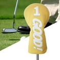 thumbnail image 1 of Funda para cabeza de golf shamjiam universal impermeable piel sintética amarillo, 1 of 8
