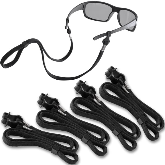 SIGONNA Eye Glasses Holders Strap - Spandex Eyeglass Retainer for Men Women 4 Black Cord