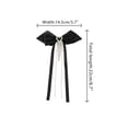 thumbnail image 2 of INSPIRE CHIC Women's Bowknot Heart Rhinestone Tassel Ribbon Bow Brooch Pre-Tied Retro Bow Tie, 2 of 5