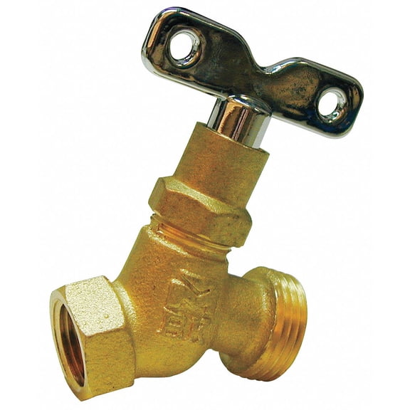 3/4" FNPT Chrome Plated Hose Bibb, No Kink