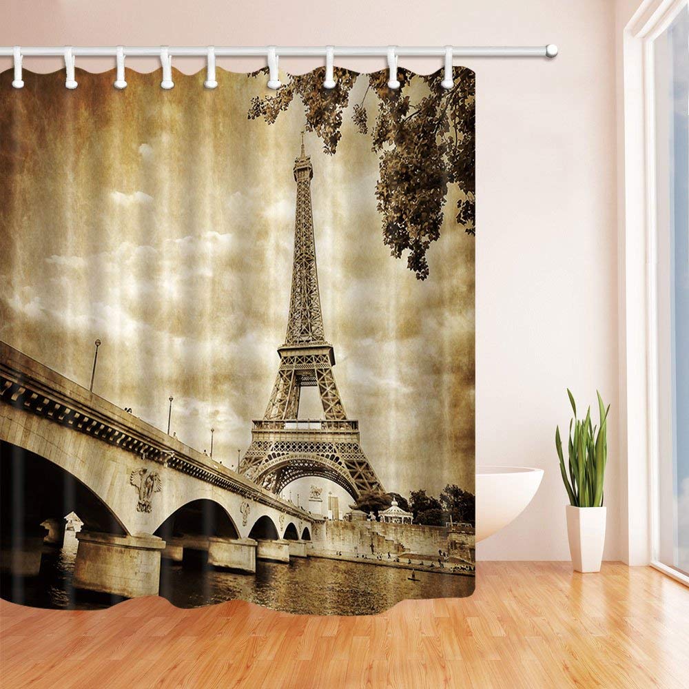 BPBOP Paris City Decor Eiffel Tower Bridge Capital City Polyester