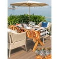 thumbnail image 4 of Outdoor Tablecloth with Umbrella Hole and Zipper, Orange Yellow Pumpkin Fall Rectangle Table Cloth 60x102 Inch Waterproof Tablecloth, Thanksgiving Black Plaid Leaves Picnic Table Cover for Patio, 4 of 7