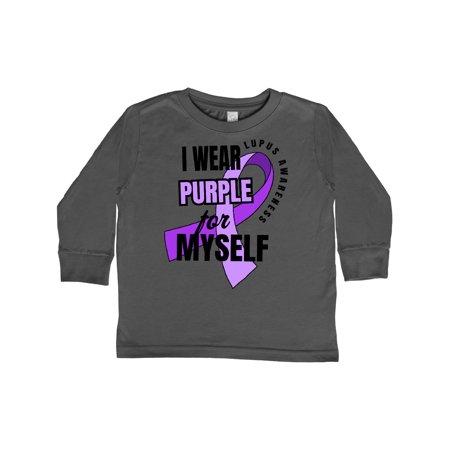 

Inktastic I Wear Purple For Myself Lupus Awareness Gift Toddler Boy or Toddler Girl Long Sleeve T-Shirt