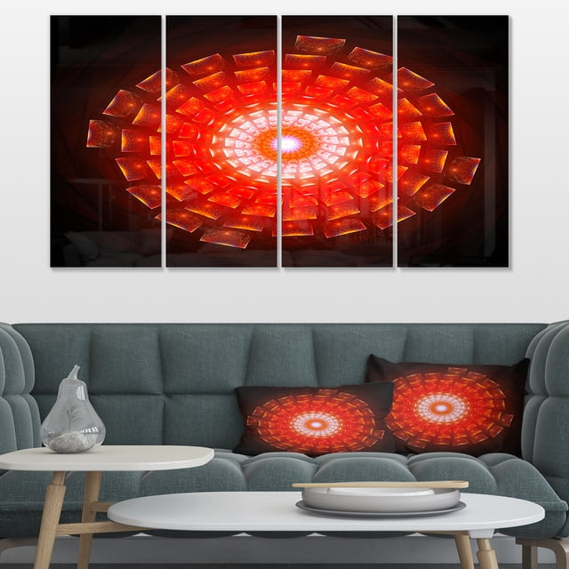 Particules Cassées Vortex Circulaire - Impression sur Toile Florale