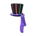 thumbnail image 2 of Sapor de cabeza de sombrero steampunk con cintas coloridas fantasía de disfraces accesorio de vestuario no tejido para cosplay de fiesta para hombres, 2 of 7