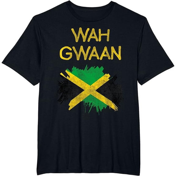 Wah Gwaan Jamaica Flag Jamaican Pride Reggae Vacation TShirt T-Shirt