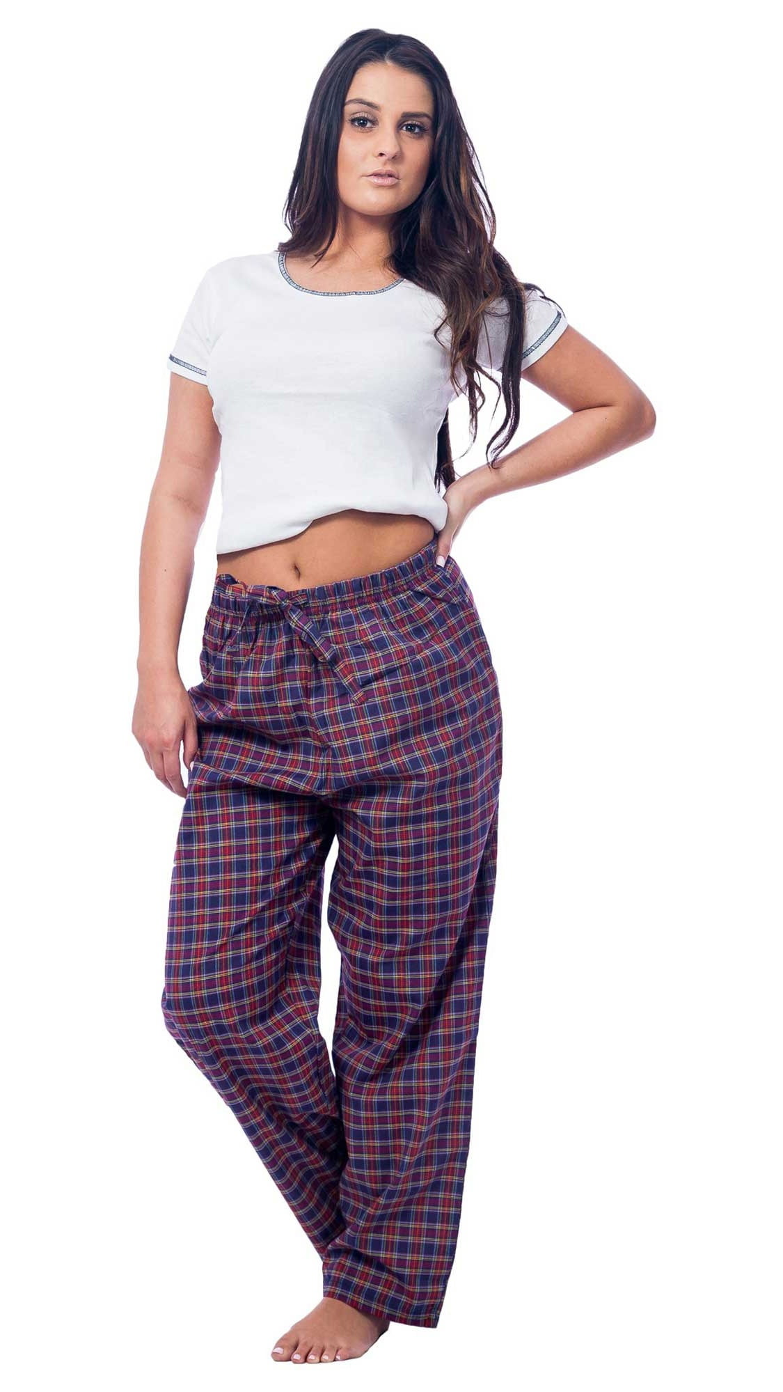 women's pajama bottoms with cuffs