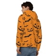 thumbnail image 4 of Goofa Trick Or Treat Pattern Mens Full-zip Hoodie, Zip-up Pullover Hooded Sweatshirt, Kangaroo Pocket Hoodie Ideal for Daily Wear, Travel, and Home-, 4 of 5