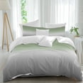 thumbnail image 2 of Sage Green Grey Ombre Duvet Cover Set, Modern Ombre Abstract Art Soft Duvet Cover California King Bedding Set 4 Pieces, 1 Quiltcover and 2 Pillowcases with Zipper, 1 Bed Sheet for All Seasons, 2 of 9