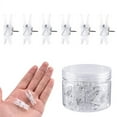 thumbnail image 5 of 50 Pcs Photo Clip-shaped Thumb Tacks Clear Push Pins Home Decorative Push Pins, 5 of 7