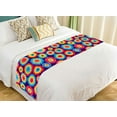 thumbnail image 1 of EREHome Colorful Tie Dye Bed Runner Bedding Scarf Bedding Decor 20x95 inches, 1 of 2
