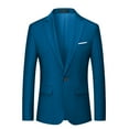 thumbnail image 2 of BiZtdJrK Big and Tall Solid Blazers for Men One Button Notched Lapel Long Sleeve Wedding Party Dress Jackets Regular Fit Sport Coats Sky Blue XXL, 2 of 8