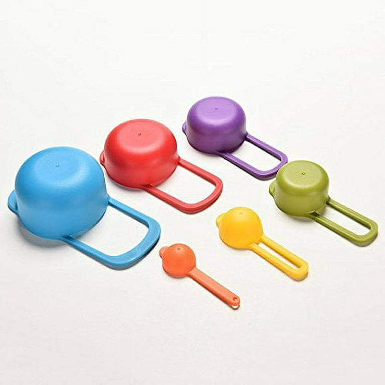 Home Basics 6 Piece Plastic Measuring Cup Set, Multi-Colored, FOOD PREP