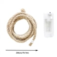 thumbnail image 3 of CASAFUN 3.3ft LED Hemp Rope Lights Battery Operated, Vintage Fence Lights LED String Lights Waterproof Fairy Lights for Outdoor/Indoor Bedroom Xmas Outdoor Decor, 3 of 7