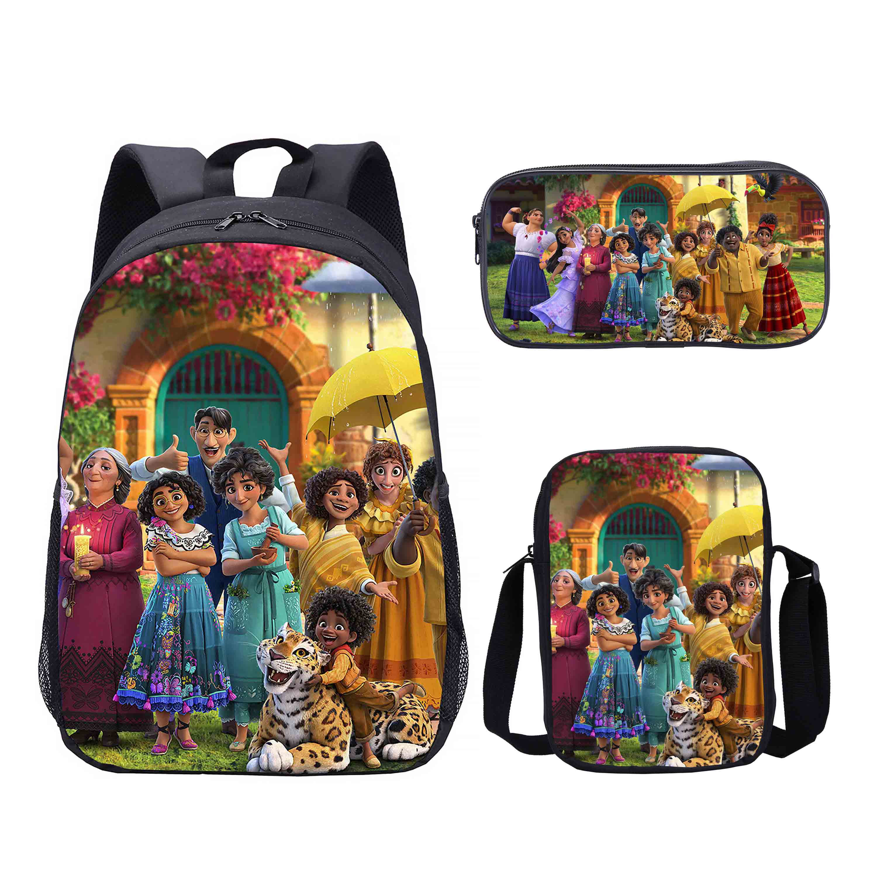 Encanto 3 Different Size Image Customized Backpack Storage Schoolbag Girls 