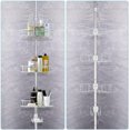 thumbnail image 2 of esquinero para ba&ntilde;o regadera 100-315 cm Altura ajustable organizador de ba&ntilde;o Cuarto piso repisas para con jaboneras para ba&ntilde;o Versi&oacute;n plateada, 2 of 7