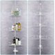 thumbnail image 2 of esquinero para ba&ntilde;o regadera 100-315 cm Altura ajustable organizador de ba&ntilde;o Cuarto piso repisas para con jaboneras para ba&ntilde;o Versi&oacute;n plateada, 2 of 7