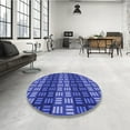 thumbnail image 3 of Ahgly Company Indoor Square Patterned Sky Blue Dress Blue Area Rugs, 8' Square, 3 of 6