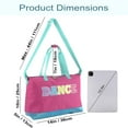 thumbnail image 5 of MADISON & DAKOTA Girls Dance Duffle Bag for Ballet, Dance, Dancewear, Clothing, Dresses, Skirts, Tutus, Tights, Stockings, Shoes and Accessories in Pink & Blue with Glitter and Tote Straps, 5 of 8