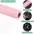 thumbnail image 3 of NOGIS Jacquard Net Mesh Openwork Floral Wrapping Paper 1 Roll Florist Supplies Flower Bouquet Wrapping Paper Floral Supplies for Fresh Flowers, 177" L x 19.7" W (Pink), 3 of 7